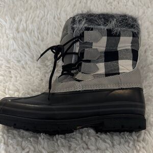 Plaid Winter Snow Boots